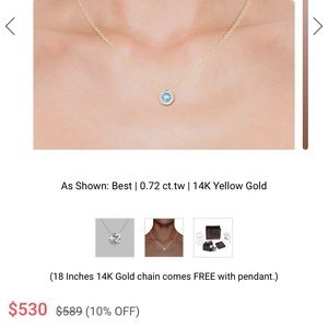 aquamarine necklace with a gold chain